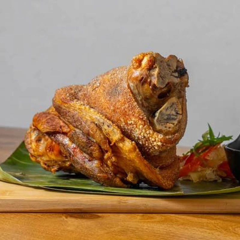 Crispy Pata, whole deep-fried pork leg with crackling-crisp skin, at Byrne Eats, 892 Dundas Street, London